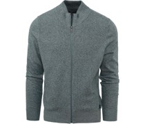 Strickjacke Melange Grün