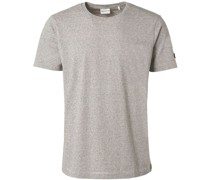 T-Shirt Streifen Melange Off-White