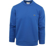 Pullover O-Ausschnitt Mittelblau