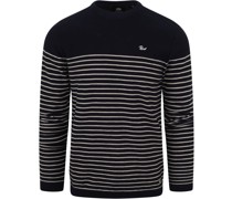 Pullover Streifen Dunkelblau