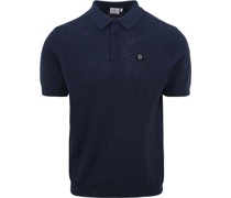 M14 Polo Shirt Leinen Dunkelblau