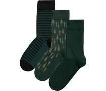 Core 3-Pack Socken Dunkelgrün
