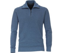 Halfzip Pullover Blau