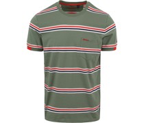 (NZA)-T-Shirt Taikehu Streifen Grün