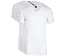 Basic T-Shirts aus Bambus mit V-Ausschnitt im 6er Pack