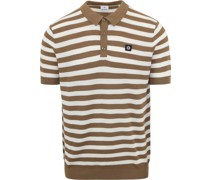 M10 Polo Shirt Streifen Braun