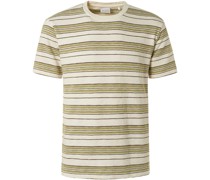 No-Excess T-Shirt Streifen Creme