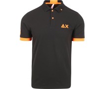 Poloshirt Logo Fluo Schwarz