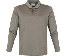 Langärmeliges Poloshirt Grün