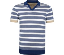 M23 Polo Shirt Streifen Blau