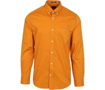 Freizeithemd Breitleinen orangefarben