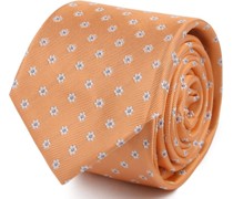Krawatte Seide Mini Blumen Orange