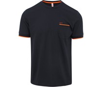 T-Shirt Neon Stripe Navy