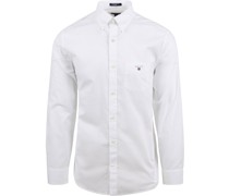 Casual Hemd Broadcloth Weiß