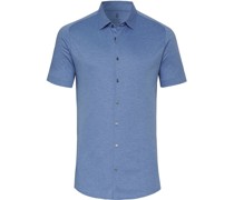 Short Sleeve Jersey Hemd Blau