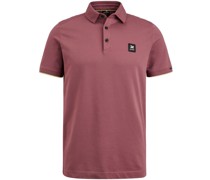 Polo Piqué Logo Dunkelrosa