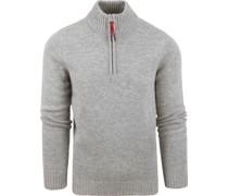 (NZA) Half Zip Pullover Ohaeawai Wolle Grau