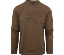 Pullover Logo Braun
