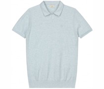 Polo Melange Slub Hellblau