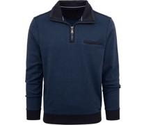Halfzip Pullover Blau