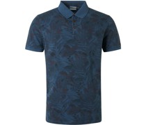 Polo Druck Carbon Blau