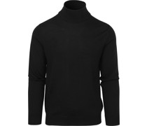 Merino Rollkragen Schwarz