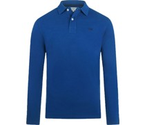 Longsleeve Piqué Polo Shirt Mid Blau