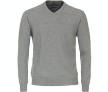 Pullover V-Ausschnitt Grau