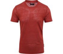 T-Shirt Leinen Rot