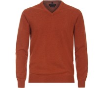 Pullover V-Ausschnitt Orange
