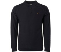 No-Excess LS Polo Solid Navy