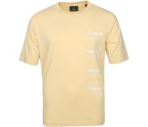 Scotch & Soda T-Shirt Logo Muster Gelb