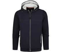 Hooded Strickjacke Dunkelblau