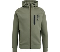 Zip Strickjacke Grün