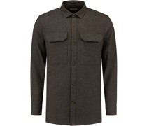 Überhemd Flannel Grau