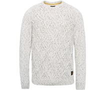 Pullover Knitted Melange Off-White