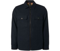 Overshirt Wolle Mix Navy