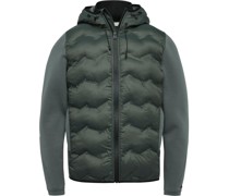 Gusseisen Zip Strickjacke Dunkelgrün
