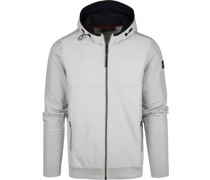 Hooded Strickjacke Grau