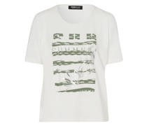 Shirt  Viskose khaki gemustert