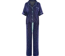 Pyjama   Baumwolle marine gemustert