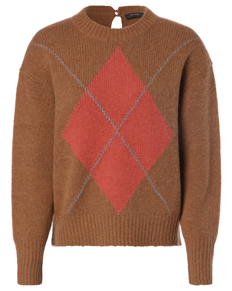 Mos Mosh Damen Pullover mit Alpaka-Anteil camel gemustert Mos Mosh Damen Pullover mit Alpaka-Anteil camel gemustert