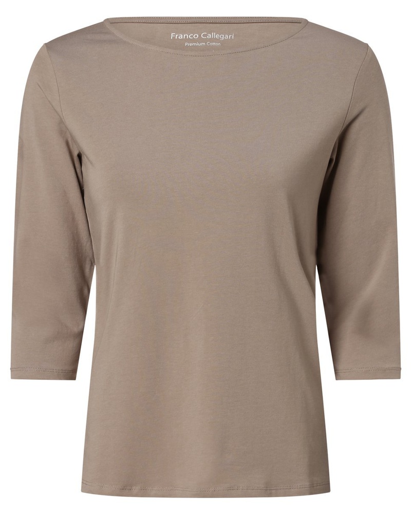 Franco Callegari Damen Shirt Baumwolle taupe