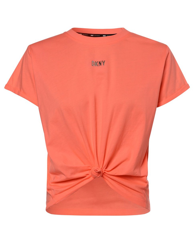 DKNY Damen T-Shirt Baumwolle koralle