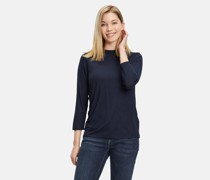 Rollkragenshirt  Viskose marine