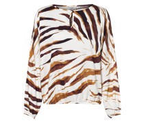 Blusenshirt  Baumwolle ecru gemustert