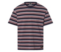 T-Shirt  Baumwolle marine gestreift