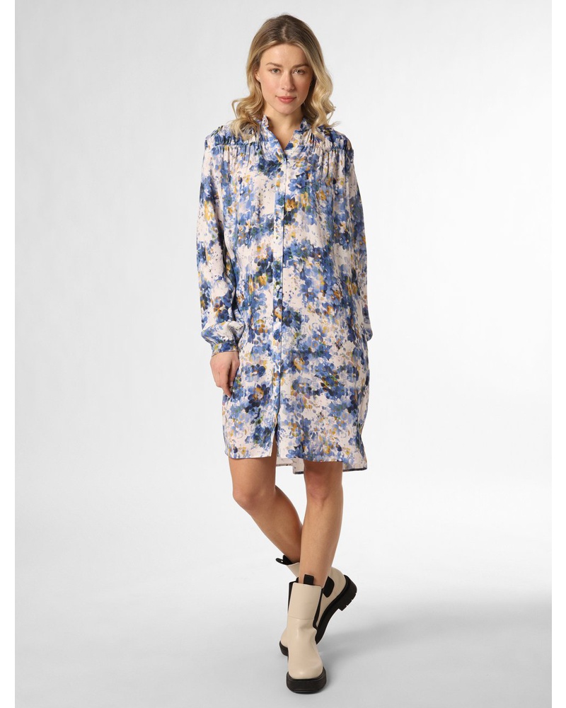 Marc O'Polo Damen Kleid ecru gemustert