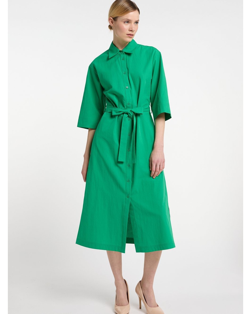 DreiMaster Damen Hemdkleid Baumwolle
