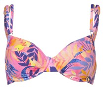 Bikini-Top  Polyamid pink gemustert